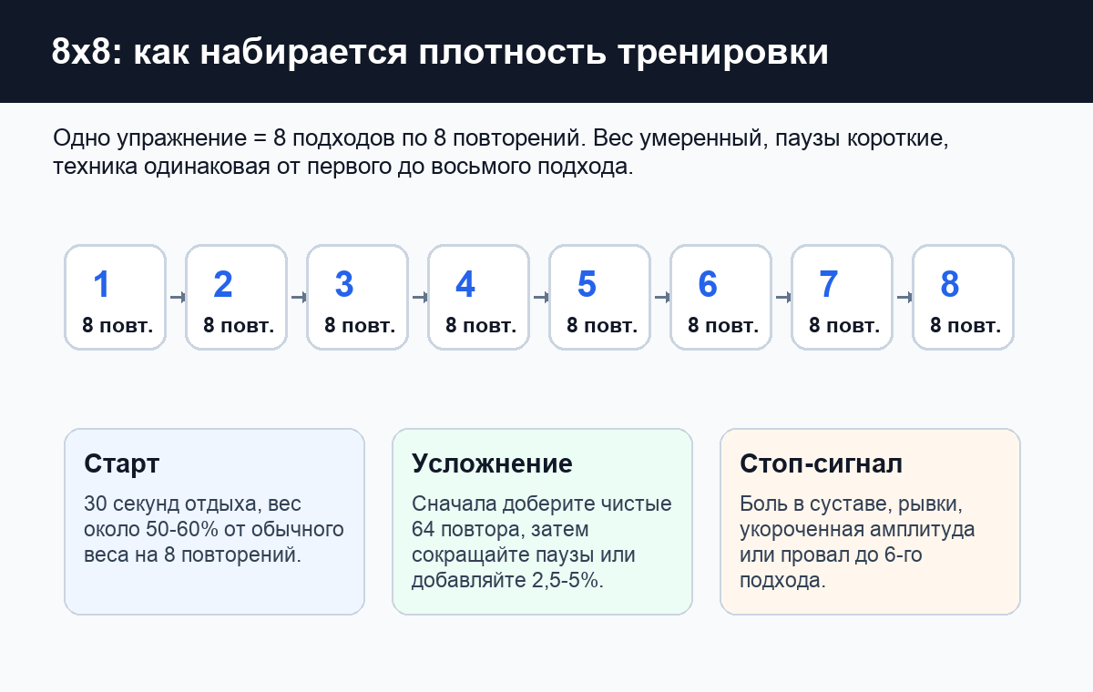 Схема плотности тренировки 8x8 Винса Жиронды